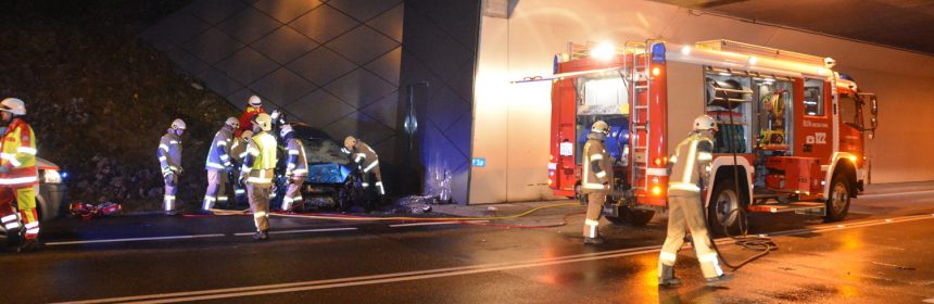 10-10-2017 - Tödlicher Verkehrsunfall am Portal des Umfahrungstunnel